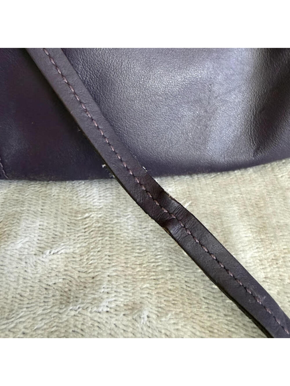 Coach Colette Dark Violet Smooth Leather Pleated Large Wristlet / Clutch F52153 - Picture 9 of 9